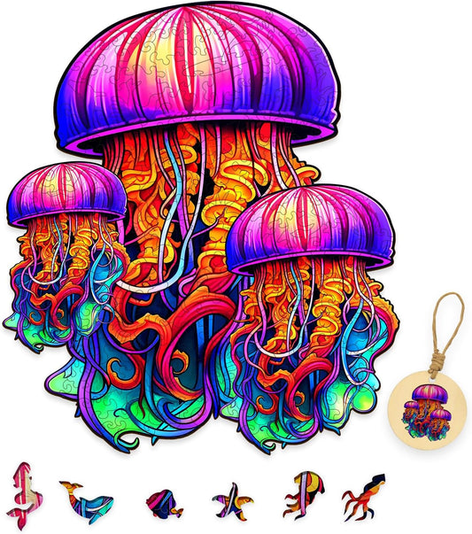 Jellyfish wooden jigsaw puzzle