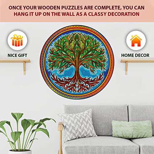 Tree of Life Wooden Jigsaw Puzzles creative Challenge for Adults