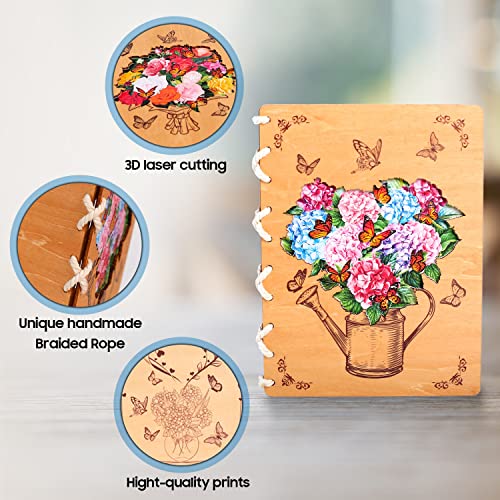 Hydrangea Flower Wooden Card