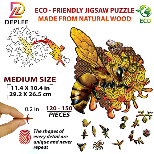 Bee wooden jigsaw puzzle