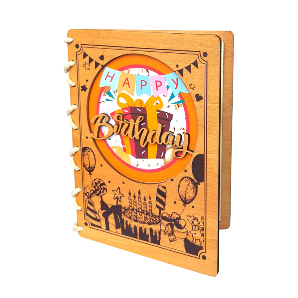 Wooden cards with happy birthday design: a perfect gift for your loved ones